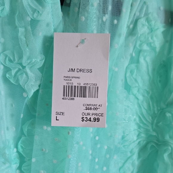 Mint Green Lace Sleeveless Dress - Picture 4 of 6